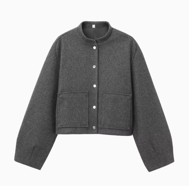 Camille | Patch Pocket Short Bomber Jacket