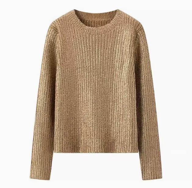 Isabelle | Hot Stamping Round Neck Sweater