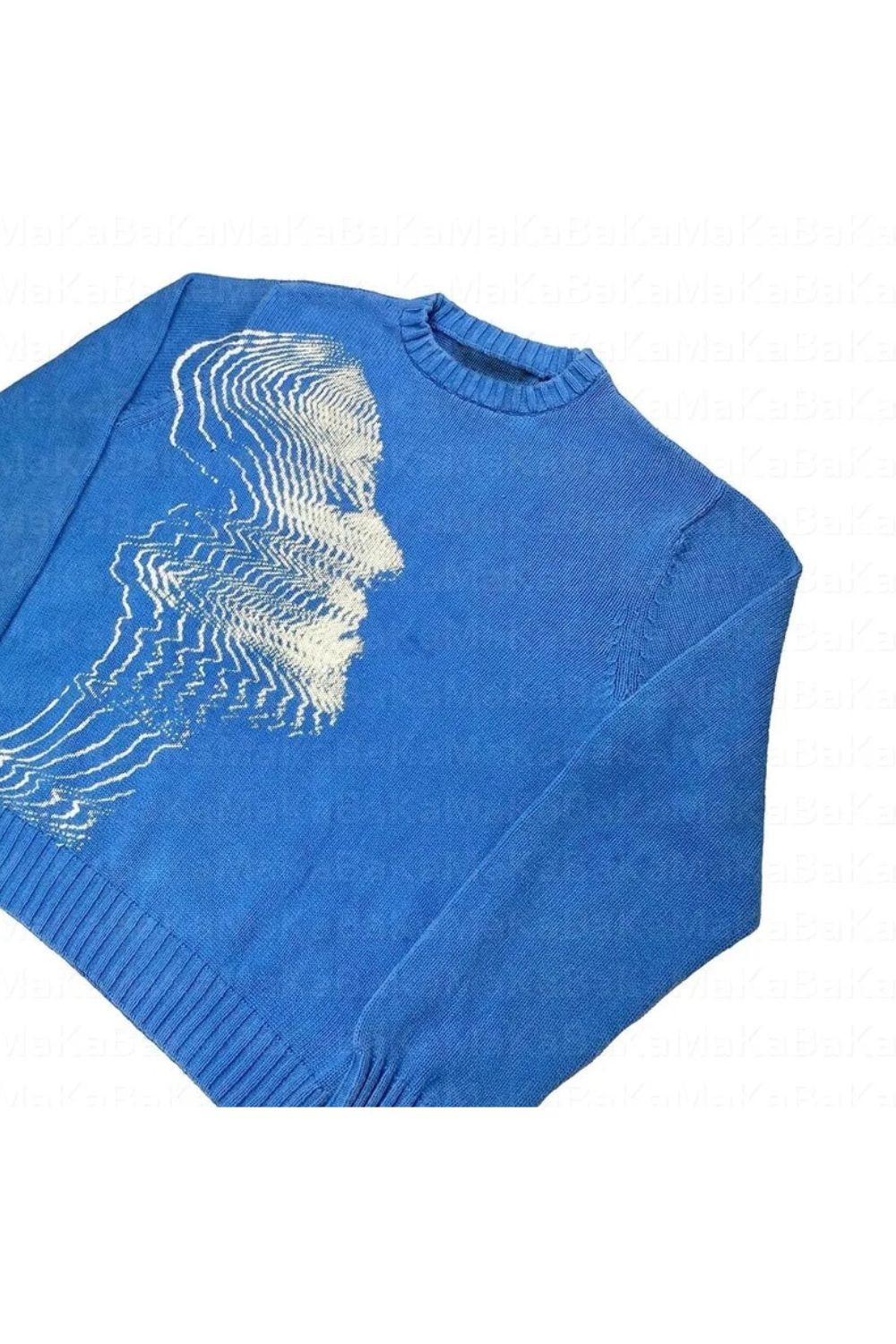 'Vibrations' Graphic Knitted Sweater