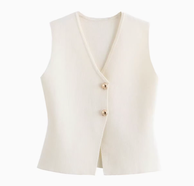 Étoile | Two-Button Solid Color Vest