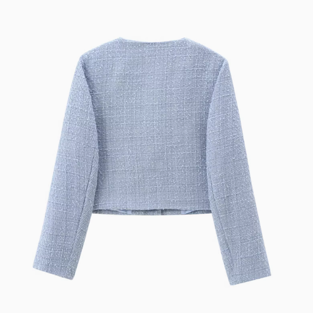 Chanelle | Woolen Round Neck Jacket