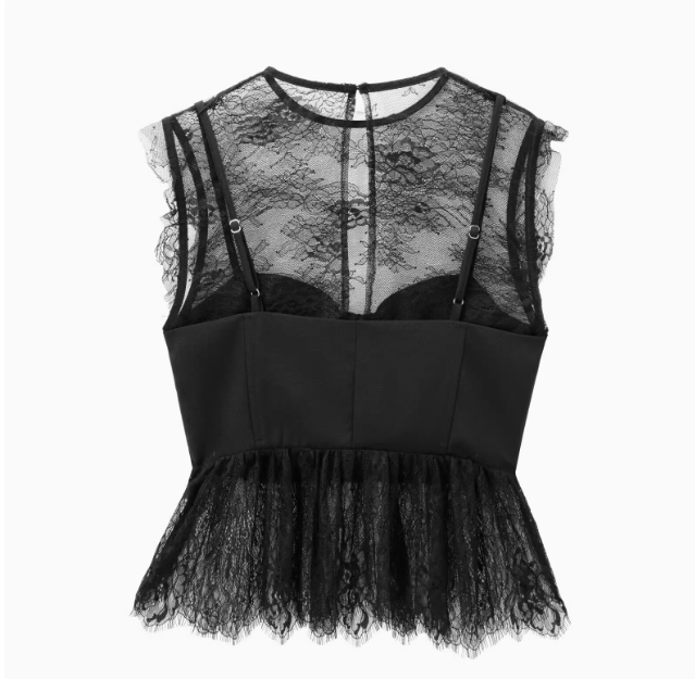 Marseille | Spliced Lace Top