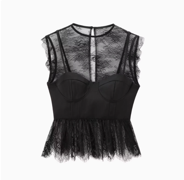 Marseille | Spliced Lace Top