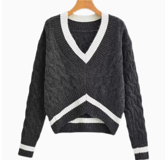 Provence | Asymmetric V-Neck Sweater