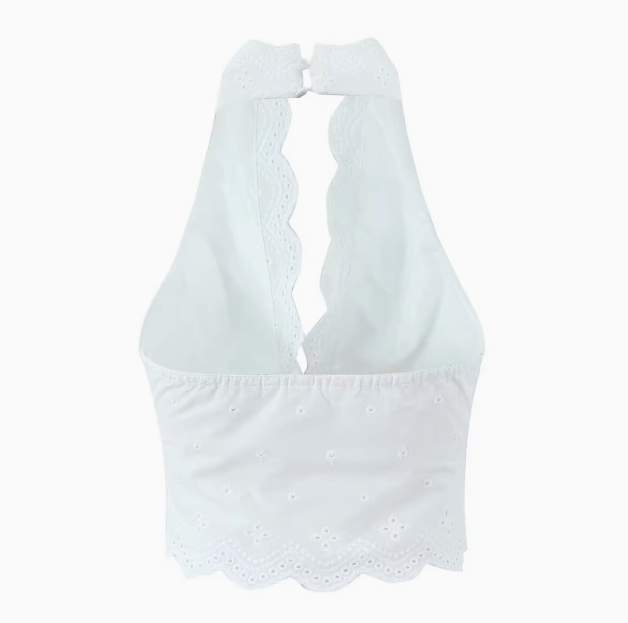 Fleur | Pastoral Lace Halter Vest