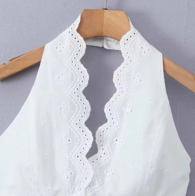 Fleur | Pastoral Lace Halter Vest