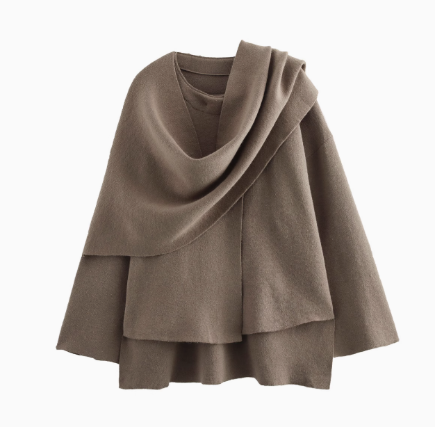 Écharpe | Asymmetrical Scarf Knit Jacket