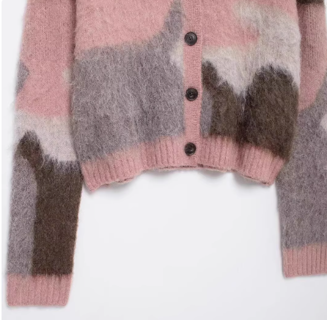 Ombre | Rubbed Color Knit Jacket