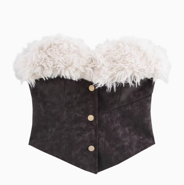 Renaissance | Fur Patchwork Tube Top