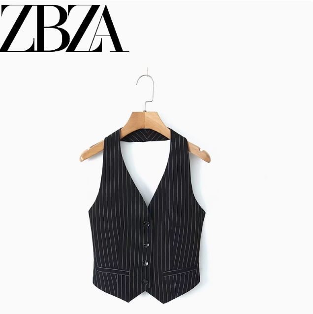 Clara | Vertical Striped Suit Vest