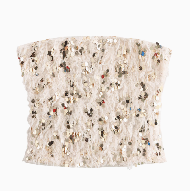 Aurélie | Sequin-Trimmed Top