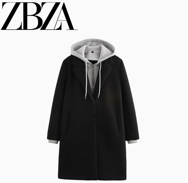 Sophie | Detachable Hooded Patchwork Coat