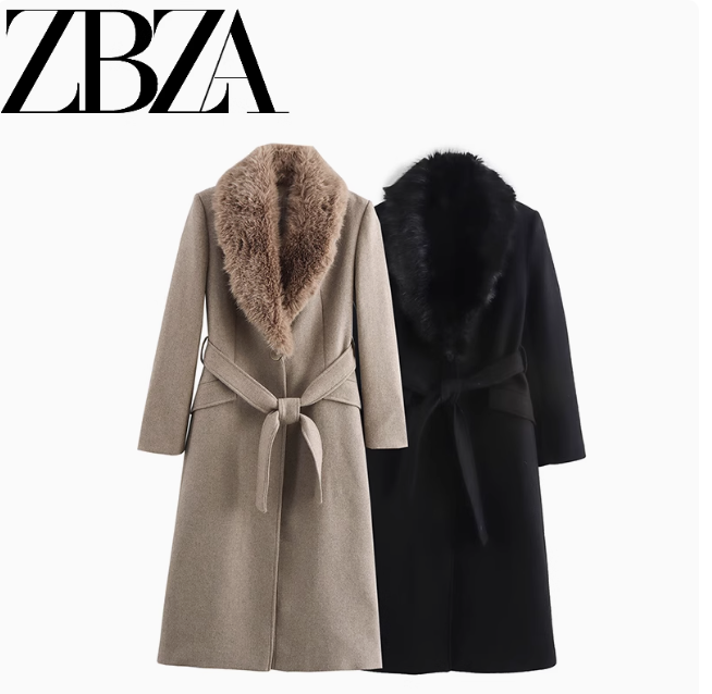 Céline | Fur Collar Wool Coat