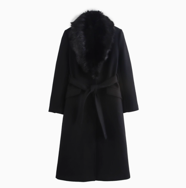 Céline | Fur Collar Wool Coat