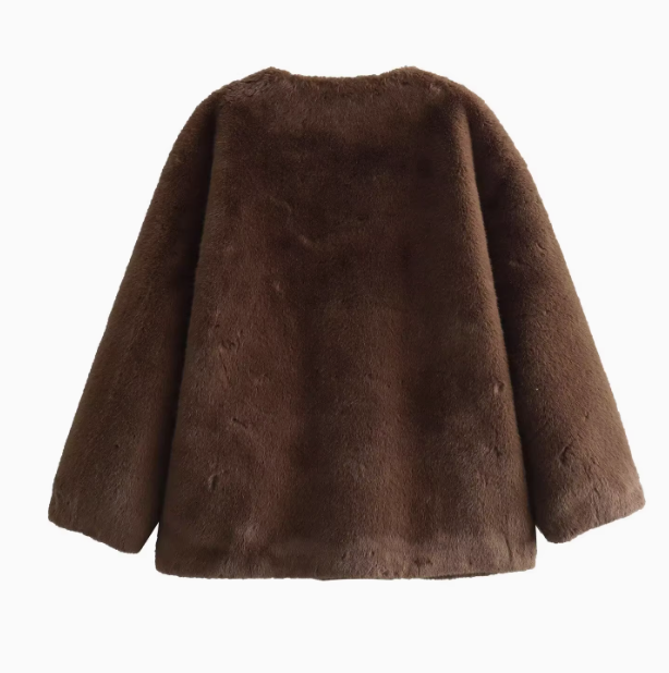 Sophie | Imitation Mink Fur Drawstring Coat