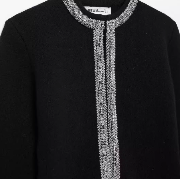 Élise | Beaded Pure Wool Coat