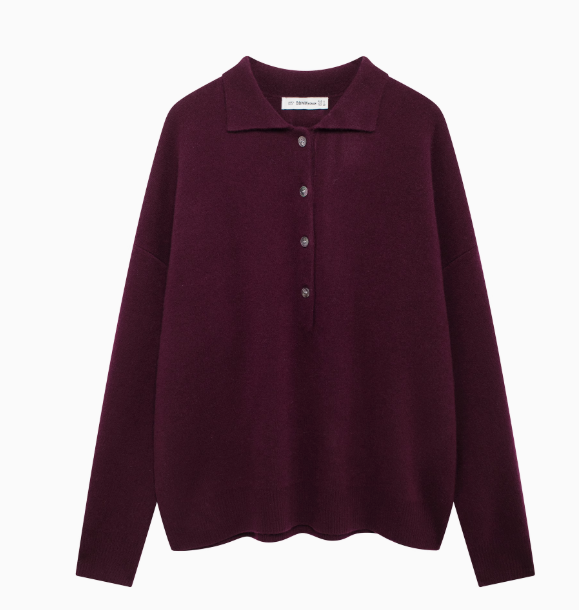 Chloé | Wool Blend Loose Polo Shirt