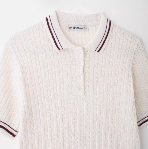 Montreux | Ribbed Cable-Knit Polo